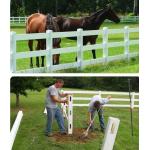 Easily Assembled Pvc Farm Fence In Stock Type 2 Rails for sale