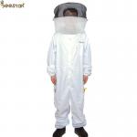 S-XXL Ventilated Bee Jacket With Round Veil Beekeeping Suit Bee Keeper Cotton Suit for sale