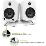Metal Desktop Speaker Stands Tilted Steel Damping Foam Padding for Standard Structure