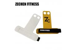 China Carbon Fiber  Crossfit Grip Gloves 2mm Gymnastics Hand Protectors Yellow 2 Holes supplier