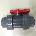 Black Red DN20 UPVC Double Union Ball Valve for sale