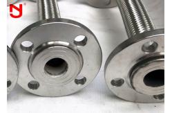 China Flange Metal Braided Hose , Braided Flex Connectors Non Vibration Noise SS 304 supplier