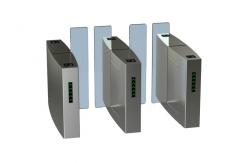 China Glass Sliding Access Control Turnstiles Infrared Photocell Sensor Body Height supplier
