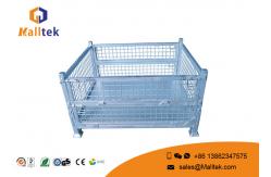 China Molded Rolling Stackable Pallet Containers Lockable Stainless Steel Material supplier