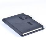 8000mAh Wireless Charging A5 Leather Power Bank Notebook With USB for sale
