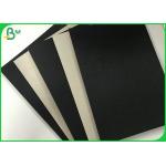 Foldable 1.2mm 1.5mm Single Black Covered Cardboard Paper Grey Back For Gift Box for sale