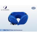 Customized Travel Neck Pillow Patented With A Pocket At One Side For Mobile Phone for sale