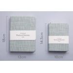 Cloth Linen Custom Journal Notebook Hard Cover With Blank Lined Paper 128 Sheets