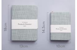 China Cloth Linen Custom Journal Notebook Hard Cover With Blank Lined Paper 128 Sheets supplier