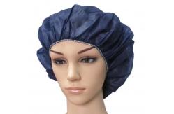 China Electronics V102 Disposable Non-Woven PP Round Bouffant Caps with Elastic Rubber supplier