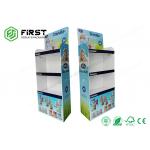 Corrugated POS Retail Stand Custom Printing Foldable Cardboard Paper Floor Display Shelf Stand for sale
