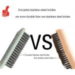 5pcs Wire Scratch Brush Stainless Steel Bristles With Handle Rust Removal