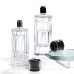 Custom Logo Elegance Carved Decor Empty 50ML Glass Bottle Luxury Perfume Bottle for sale