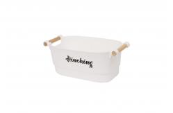 China 40x21.5cm Plastic Storage Bins With Handles Sundries Organizer supplier