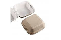 China Customized Size Logo Biodegradable Sugarcane Syrup Burger Box supplier