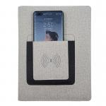 Multipurpose Folding Power Bank Notebook Folder 6 Rings Leather Material for sale