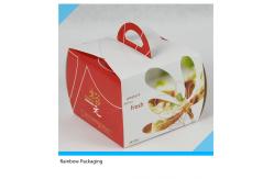 China Luxury Cake Paper Box Packaging With Transparent Window And Handle supplier