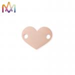 Anti Allergic 2 Hole SS304 Heart Charm For DIY Crafting Jewelry Making for sale