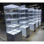 Clear Jewelry Display Rack Glass Case Stand Showcase Silver Kiosk For Mall for sale