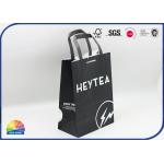 4C printing Kraft Shopping Paper Bags With Handle Customized Eco Friendly