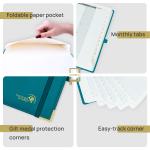 Executive Weekly Planner 2023-2023 Pacific Green With Hourly Schedule And Monthly Tabs