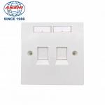 ANSHI 2 Ports Ethernet 86Type Keystone Faceplate Decoration Wall Plate for sale