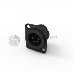 4 Pin XLR Connector Socket Male Electrical Connector D Type Shape for sale