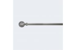 China Single Electroplated Curtain Rods Set With Iron Bracket 25MM Finials supplier