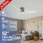 6 Speeds Remote Control LED Ceiling Fan for Modern Design Style Home Hotel Office for sale