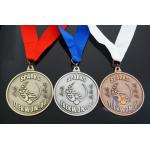 2D Level Round Custom Metal Sports Award Medals Recessed Textured Effect for sale