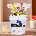 Plastic Bucket 1L 2L Round Clear Container for Cream Tea Seal Package Supplied Sample for sale
