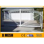 White Aluminum Flat Top Security Metal Fencing 6 Point Welds for sale