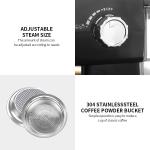 1.25L Removable Battery Powered Coffee Machine Pressure Gauge Milk Frother Steamer Machine