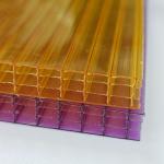UV Protection Energy Efficiency Colored Four Layer Polycarbonate Hollow Sheet For Skylights And Greenhouses for sale