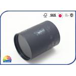 Dark Gold Pattern Composite Paper Tube With Tactile Paper Surface Plastic End