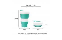 China SGS Collapsible Silicone Drinking Coffee Cup 550ML With Lid supplier