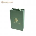 Full Color Printing Green Color Paper Shipping Bag With Handle Gift Packaging Bag for sale