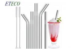 China Unbreakable Short Metal Drinking Straws For Freeze Juice Puddings Fruit Jellies supplier