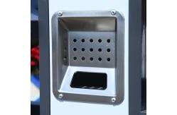 China Stainless Bin Hand Push Dustbin Recycle Outdoor Garbage Bin Shed with Lid supplier