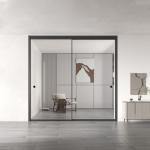 Commercial Aluminium Sliding Doors French Style Surface Finishing for sale