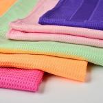 KILINE Ultra Soft Lint-Free Waffle Weave Microfiber Tea Towel Microfiber Glass Polishing Cleaning Cloths Absorbent Kitchen Towels for sale