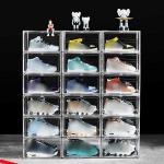 Magnetic Plastic Transparent Clear Acrylic Shoe Box Stackable for sale