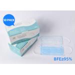 Latex Free Earloop Disposable Surgical Face Mask Comfortable Wearing Skin Friendly for sale