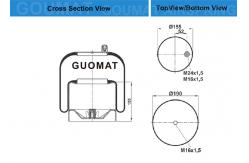 China Neotec ABV247A03 Air Suspension Shock Contitech 4390NP24 Goodyear 9564 supplier