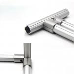 DYJ28-A14 Lean Pipe Joint Aluminum Tube Connector Double Tube External Direct Head
