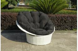 China Home Garden Wicker Lazy Chair With Powder Coated Aluminium Frame supplier