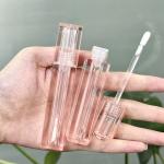 Square Transparent Plastic Lip Gloss Tubes All Clear Empty Container for sale