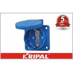 Blue IP54 Schuko 230V Industrial Power Socket 16A French Belgian for sale