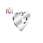 OEM Handmade Hollow Heart Shaped Engraved Bracelet Charms for sale