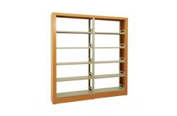 China Adjustable Plate 6 Layers Metal Woodgrain Library Bookshelves supplier